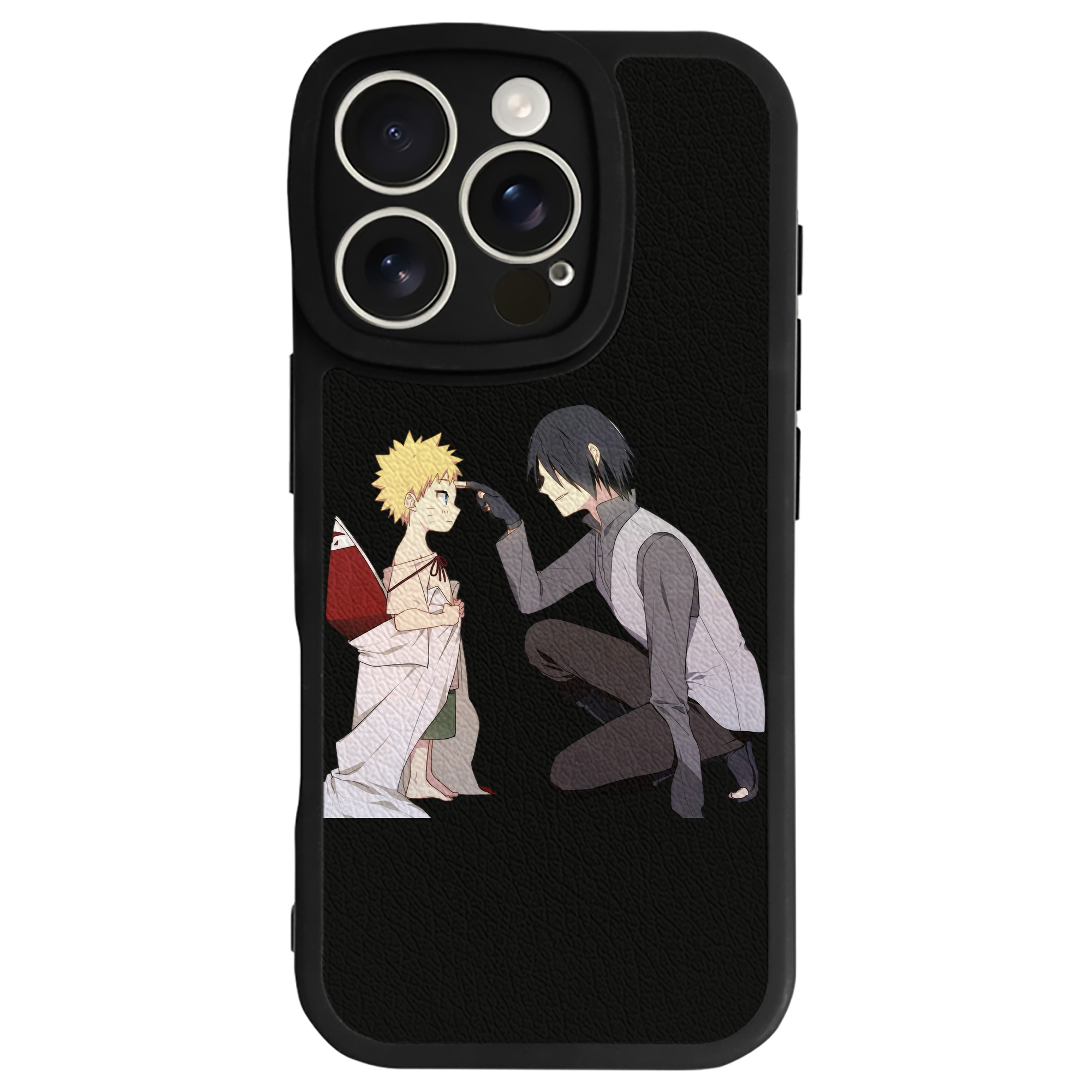 （画像用） NARUTO -ナルト- うちは サスケ Uchiha Sasuke 【iPhone 16シリーズ対応】シリコンスマホケース（レザー調） 材質：シリコン